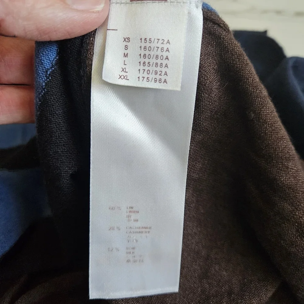 Louis Vuitton Blue and Black Striped Top
